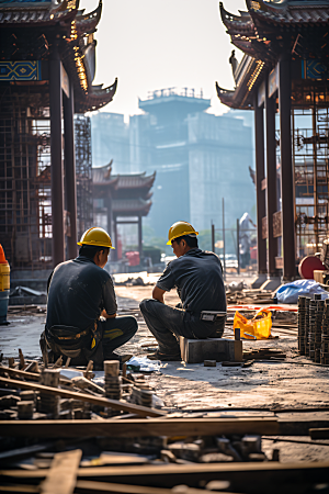 工人施工人物建设摄影图