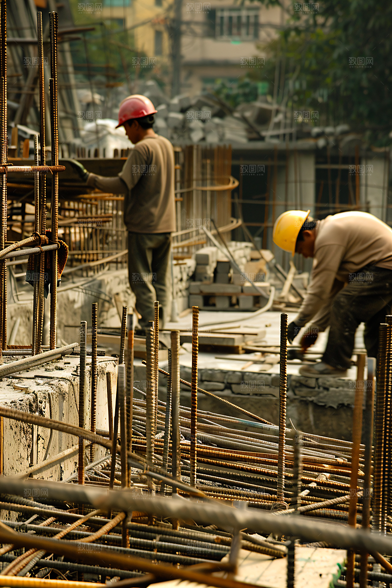 工人施工建设劳作摄影图
