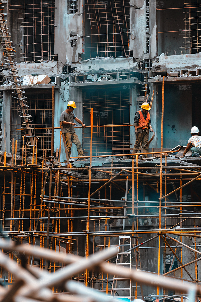 工人施工建造建设摄影图