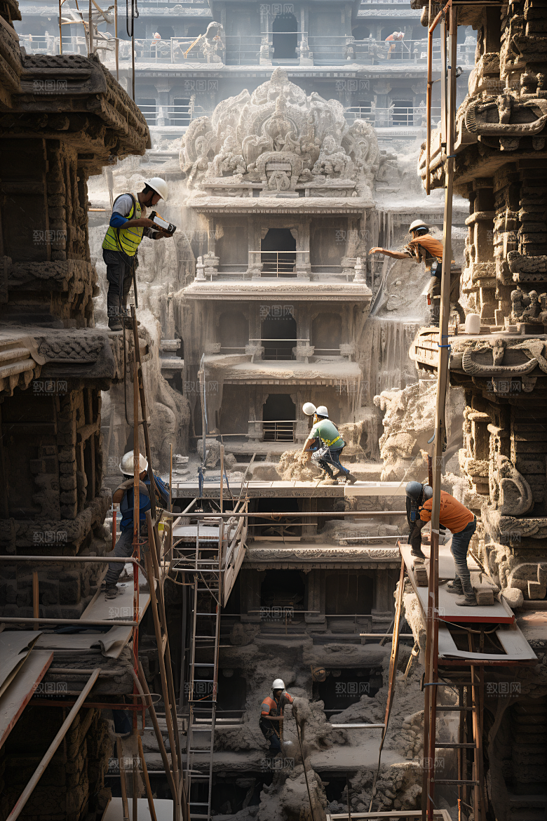 工人施工建造建设摄影图