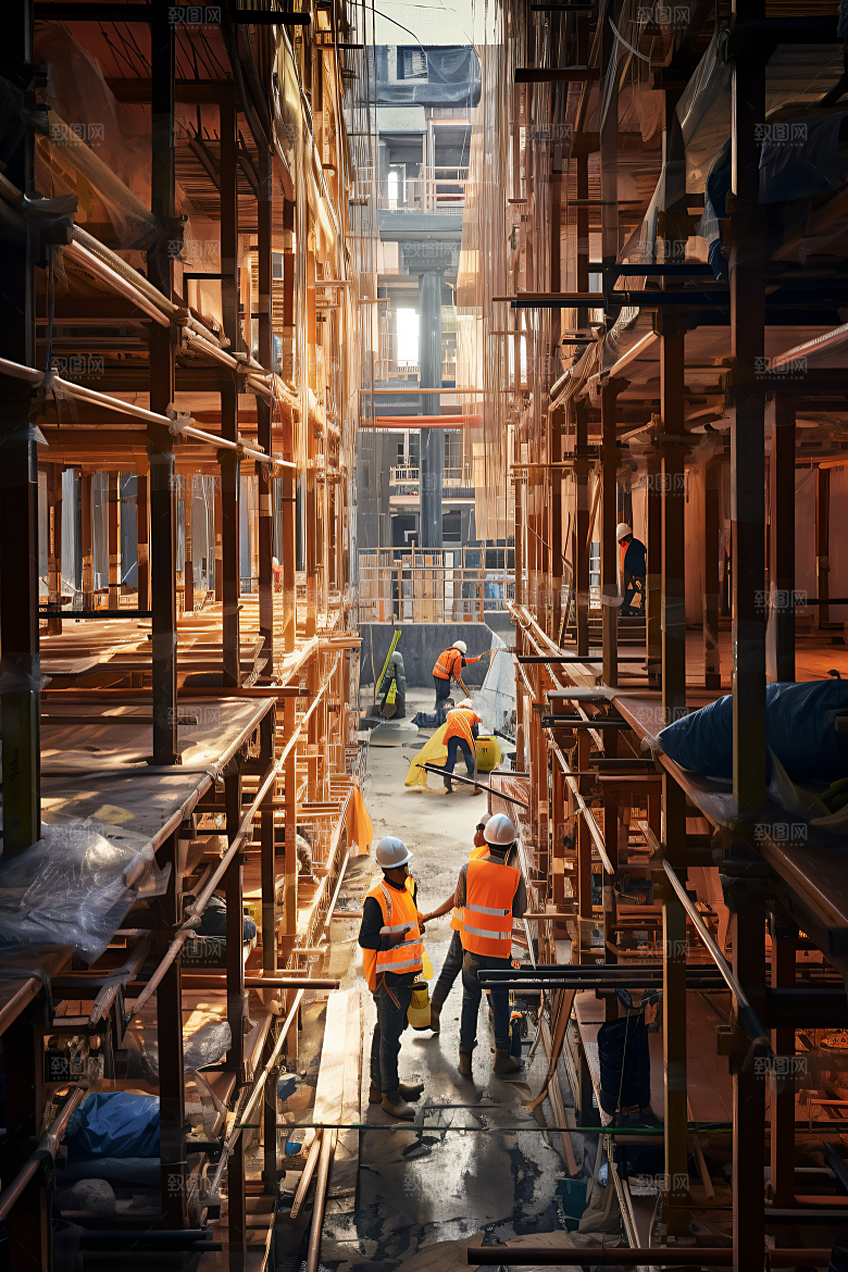 工人施工工作建造摄影图