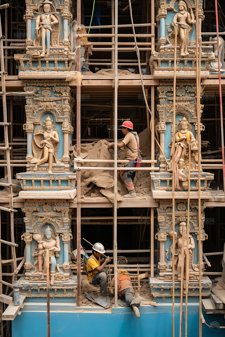 工人施工建造建设摄影图