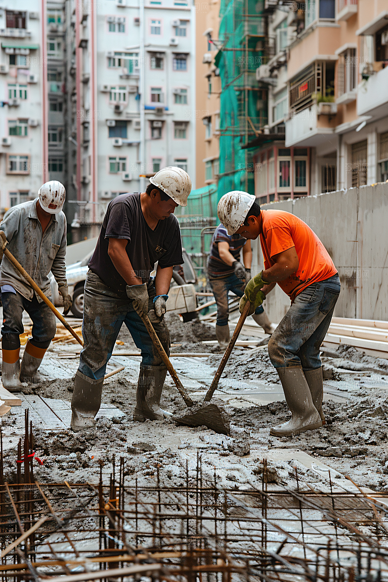 工人施工劳作建造摄影图