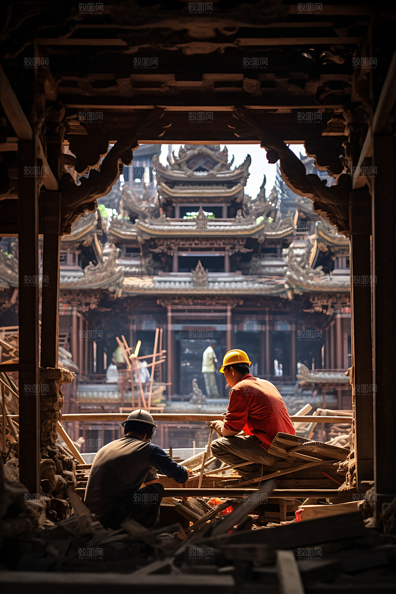 工人施工劳动建造摄影图