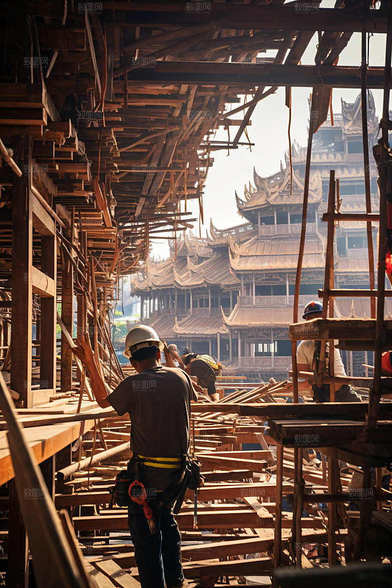 工人施工建造劳作摄影图