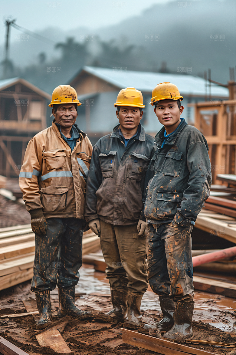 工人施工人物建造摄影图