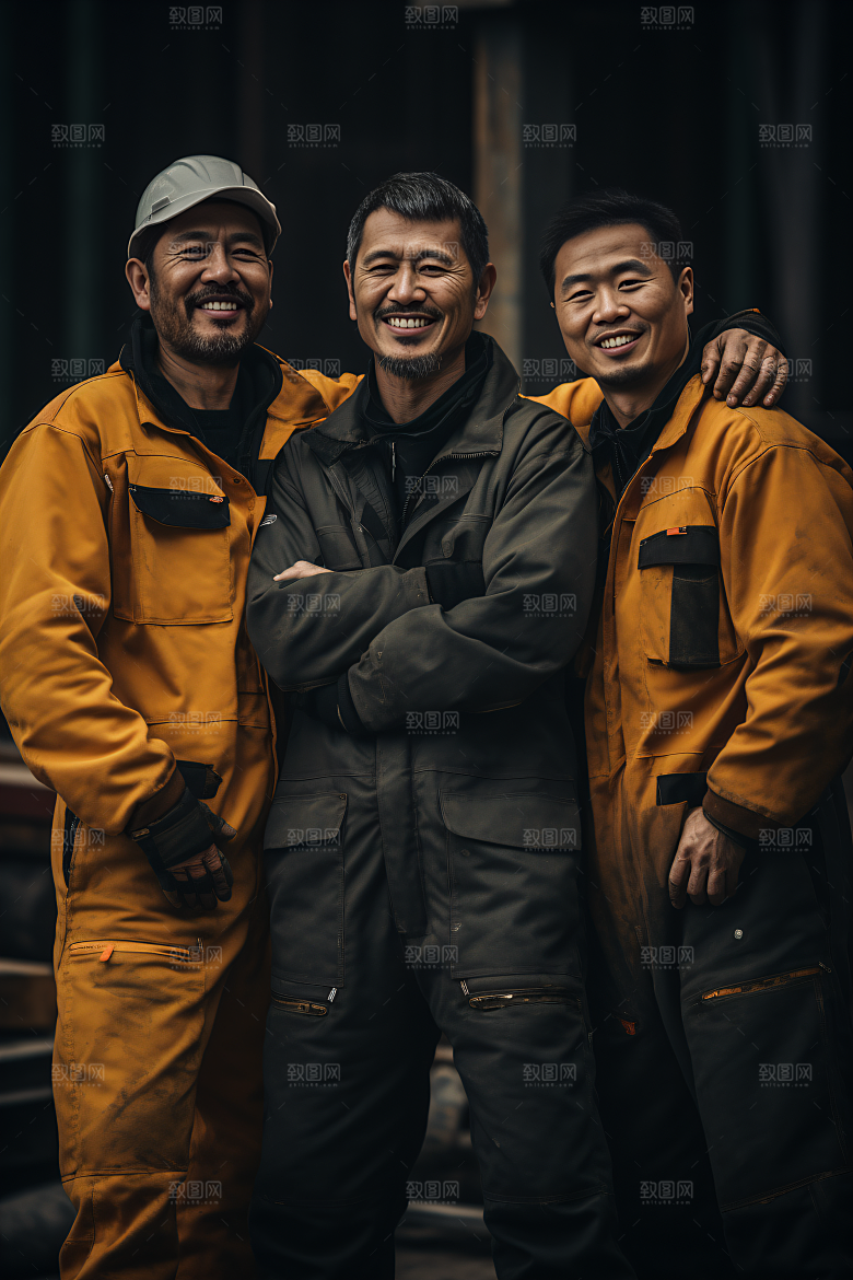 工人施工工地工作摄影图