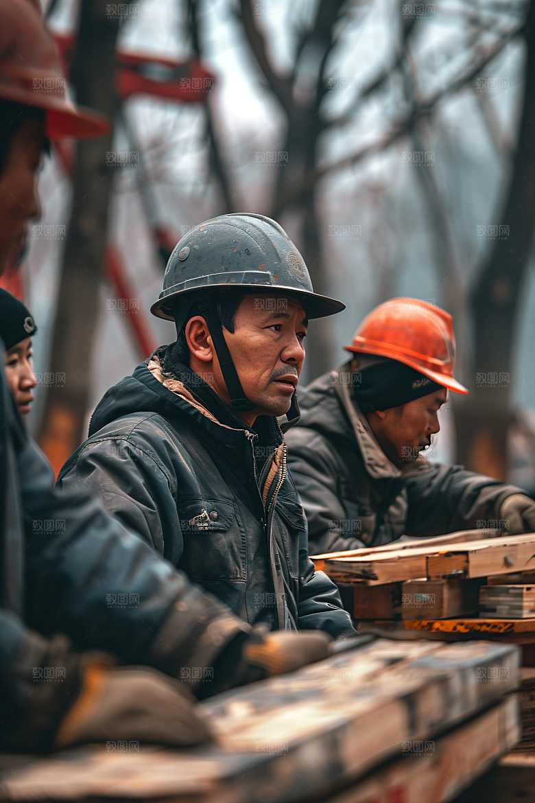 工人施工人物工地摄影图