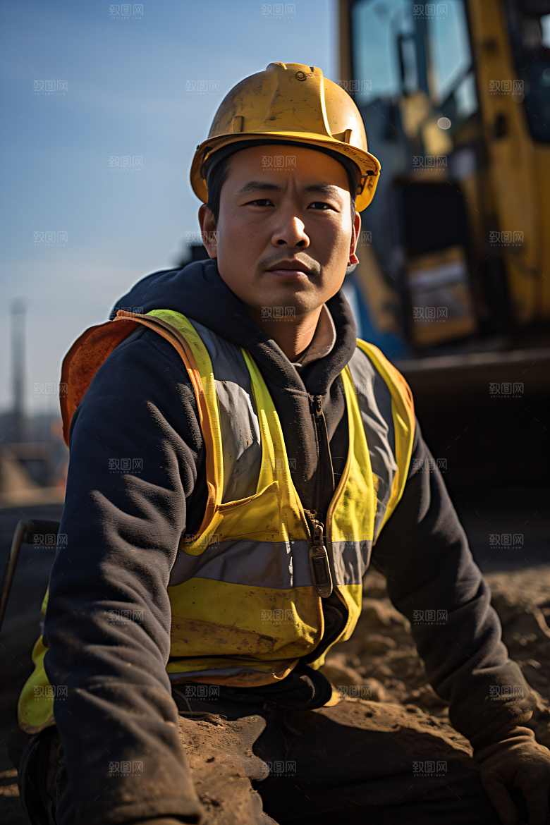工人施工建造五一摄影图