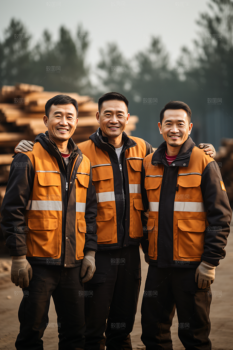 工人施工致敬劳动者工地摄影图