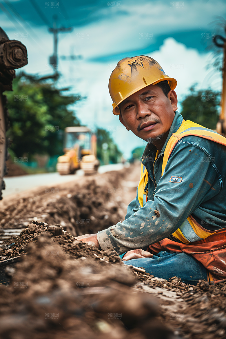 工人施工人物建设摄影图