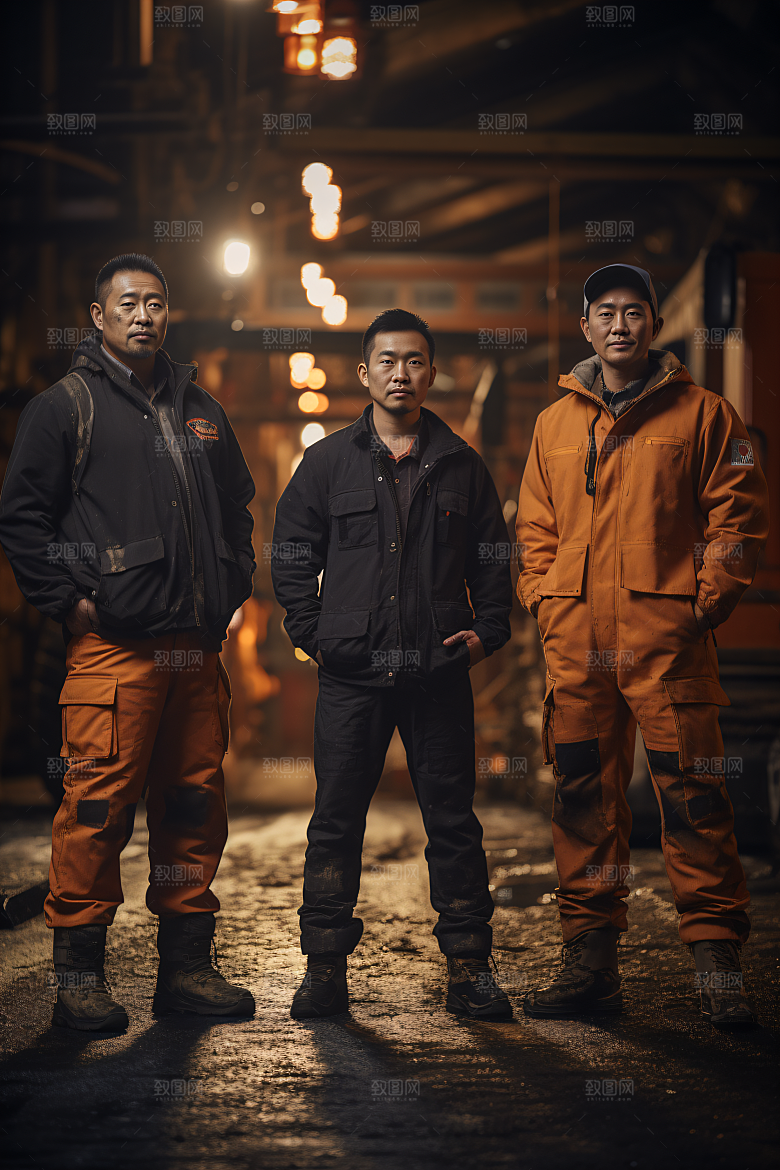 工人施工劳动工作摄影图