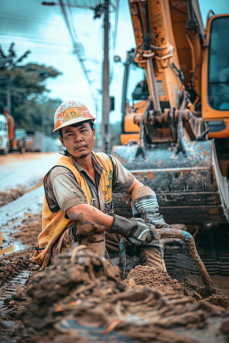 工人施工建设人物摄影图
