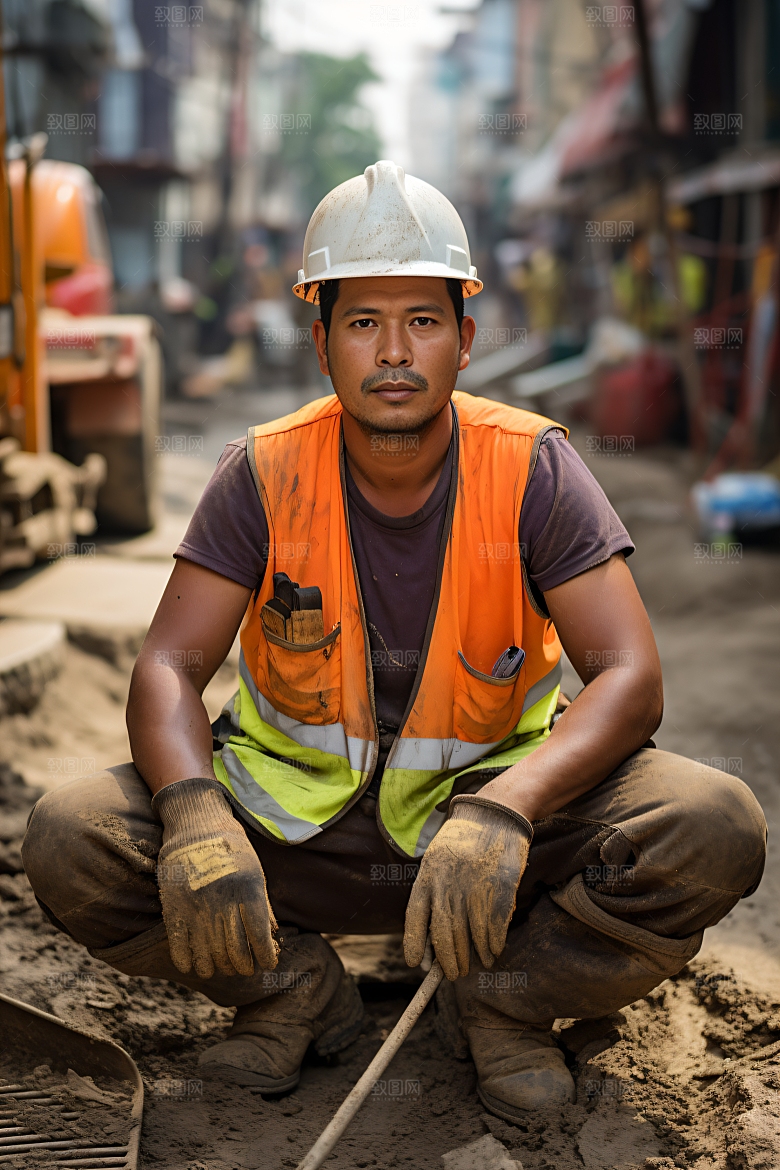 工人施工人物建设摄影图