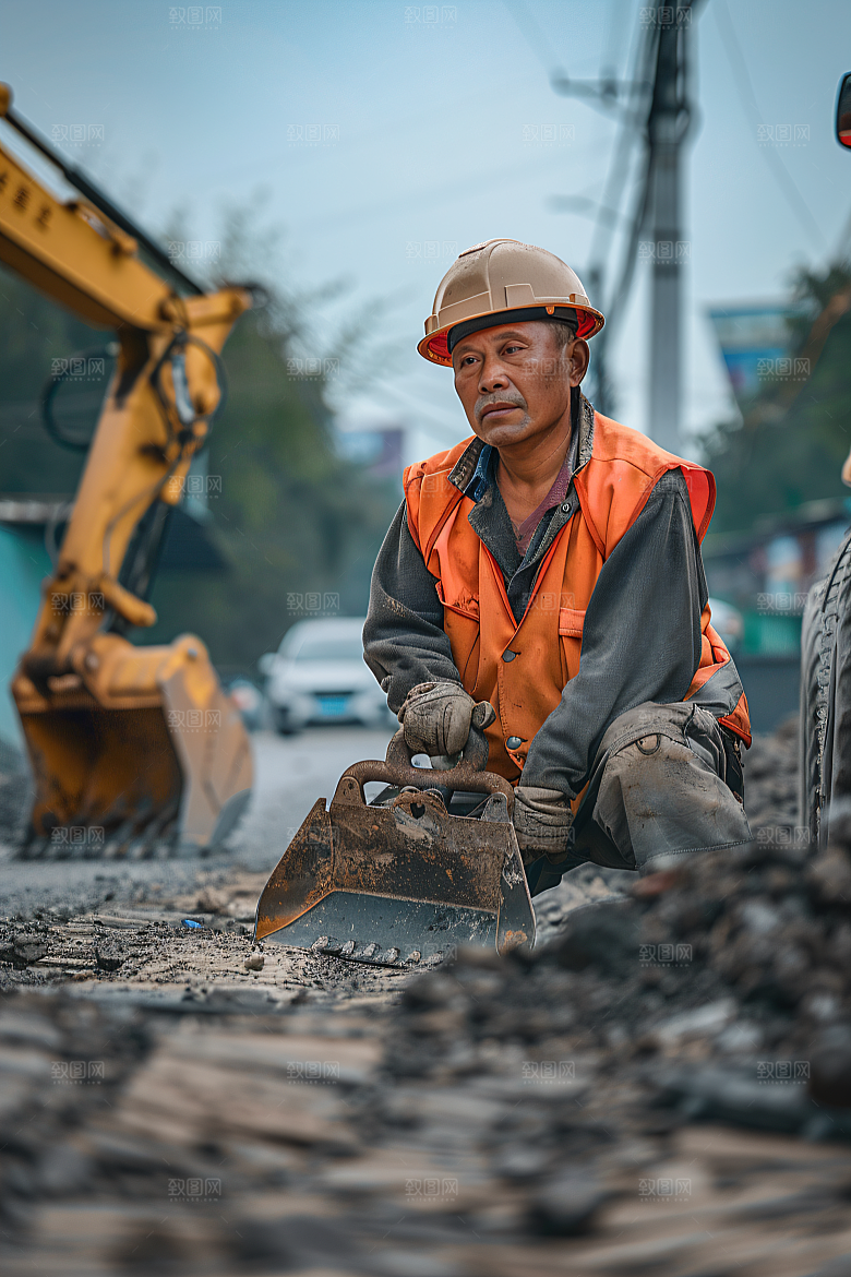 工人施工工作建设摄影图