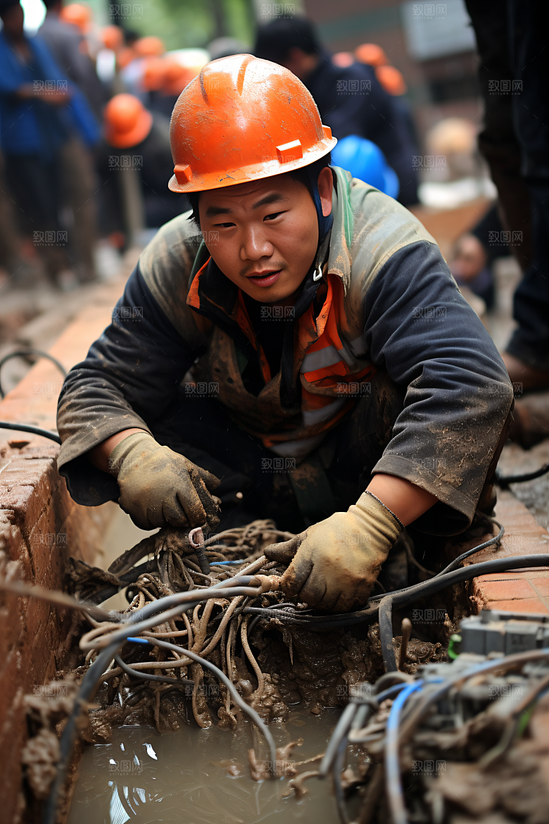 工人施工劳作建设摄影图