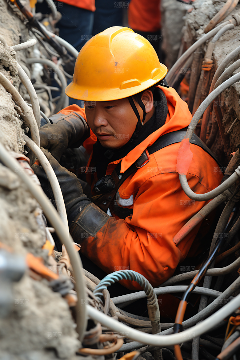 工人施工致敬劳动者建造摄影图
