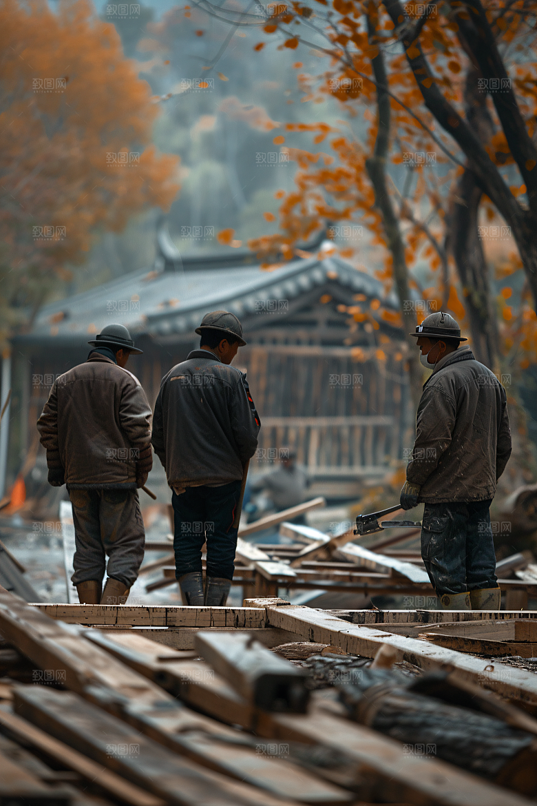 工人施工劳动建造摄影图
