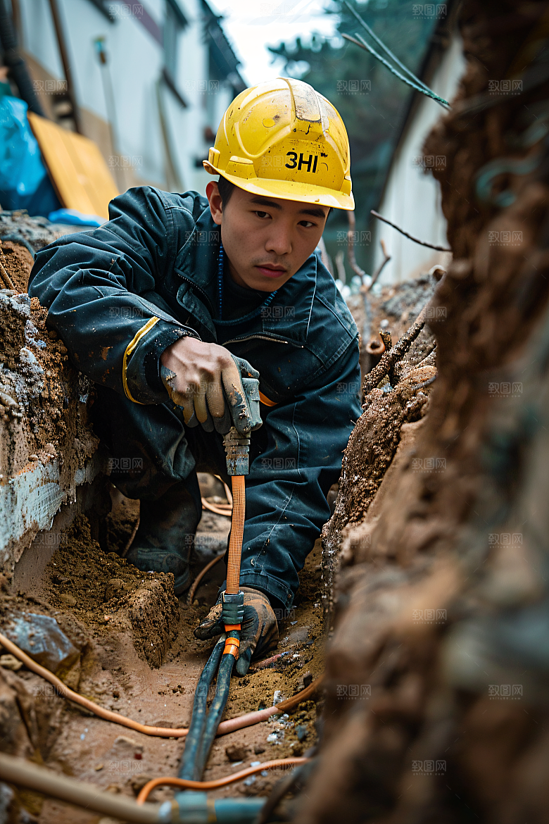 工人施工建造工地摄影图