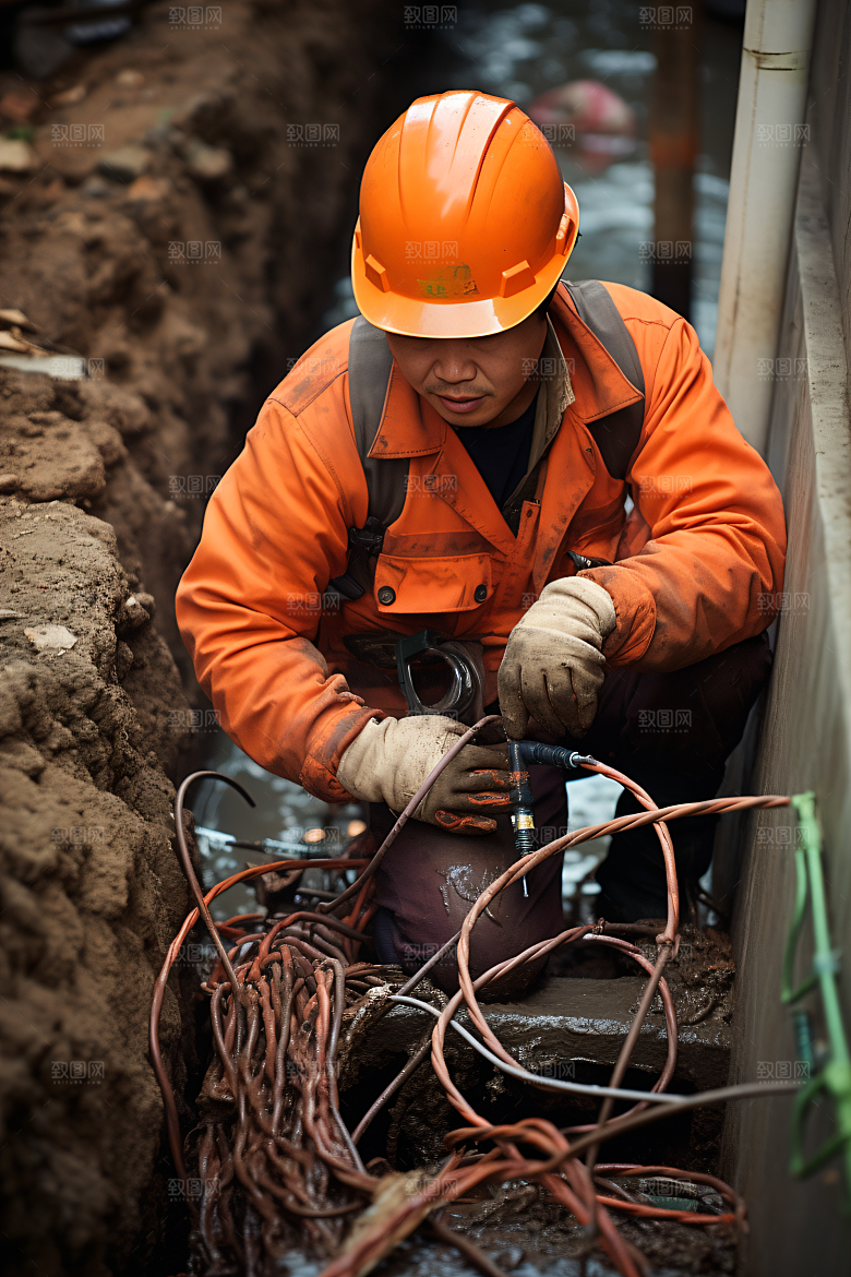 工人施工人物建设摄影图
