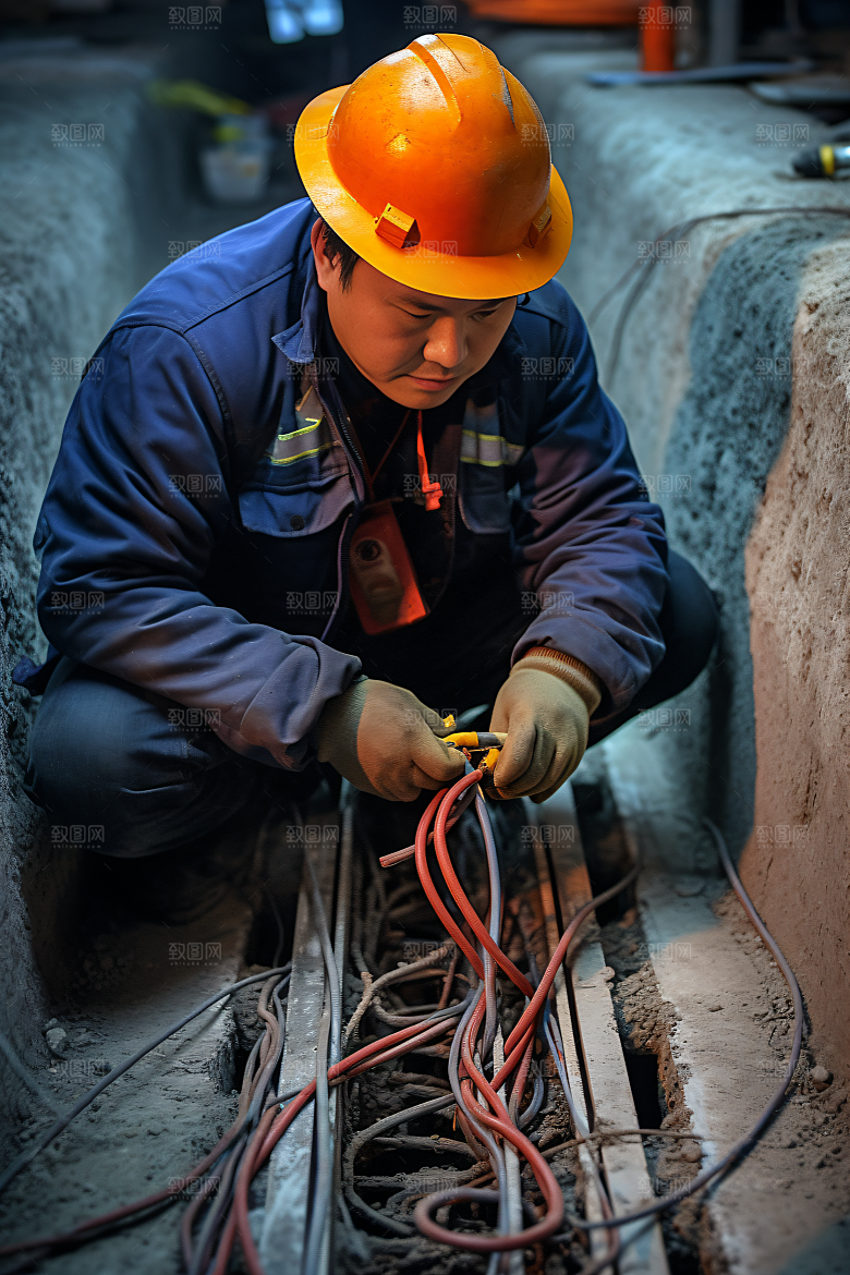 工人施工建设五一摄影图
