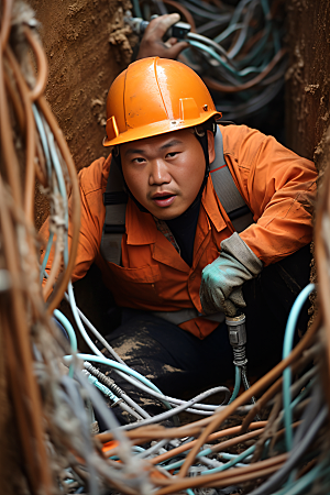 工人施工劳作建造摄影图