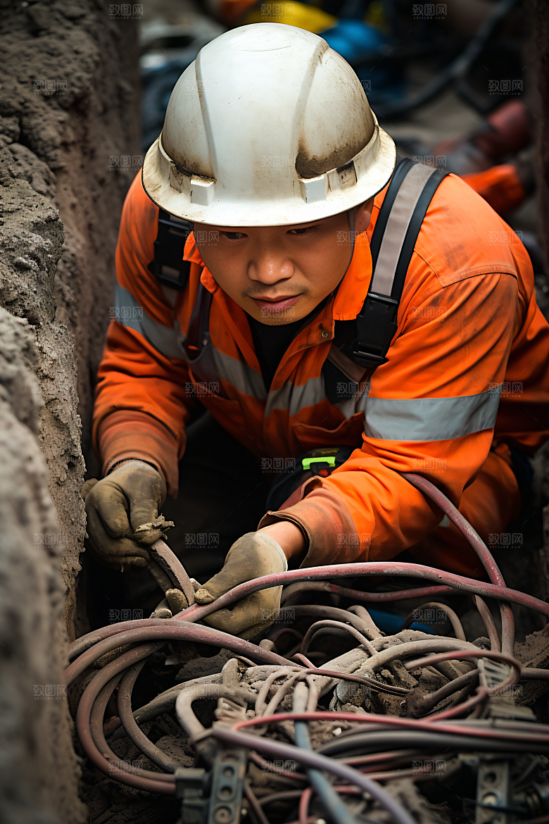 工人施工建设高清摄影图