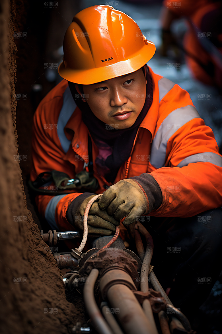工人施工建造五一摄影图