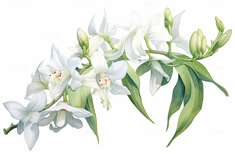 石斛健康中药材插画