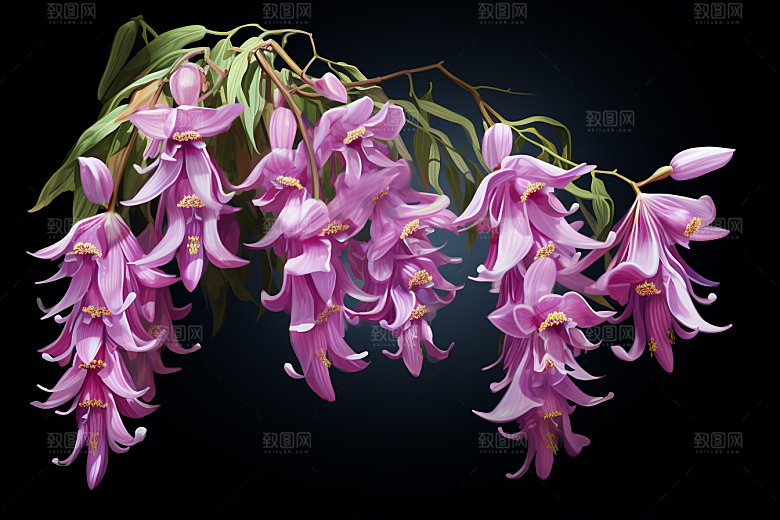 石斛养生手绘插画