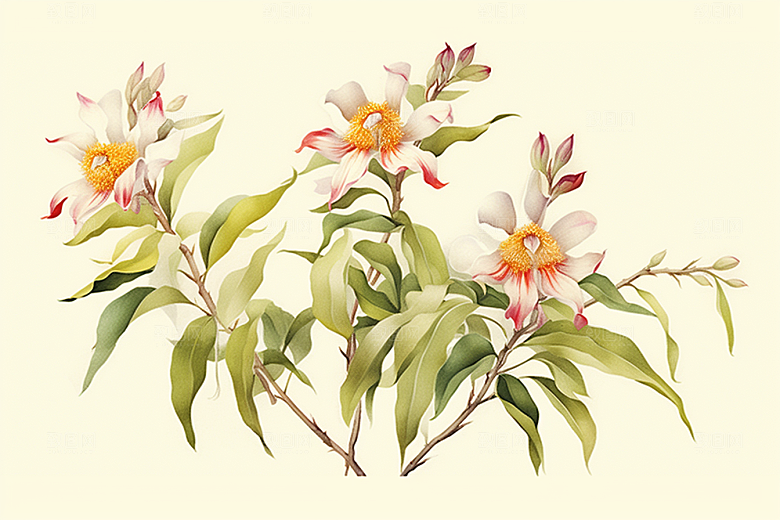 石斛医学药方插画