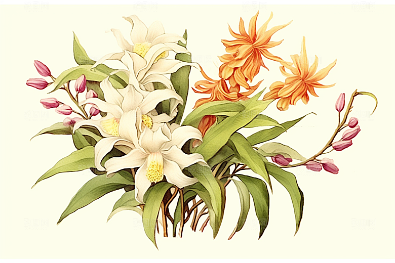 石斛中医药方插画
