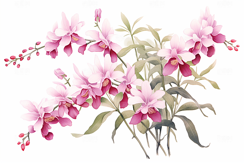 石斛健康中药材插画