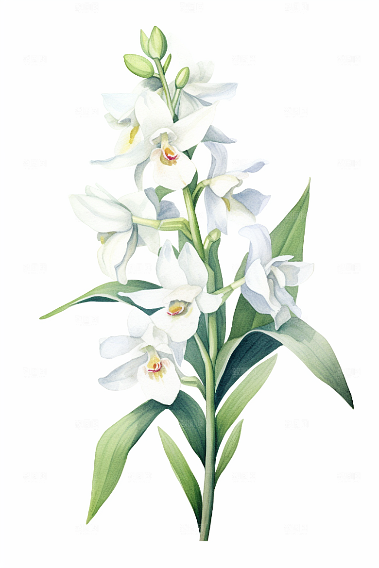 石斛药方医疗插画