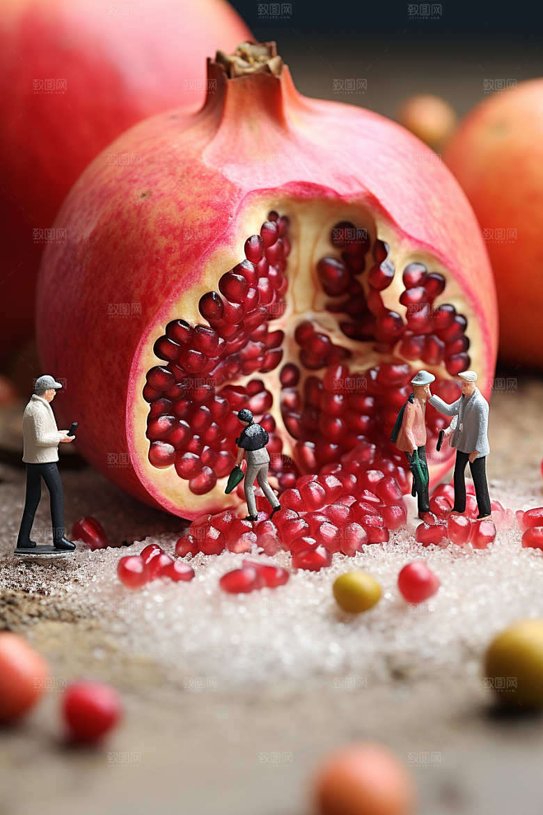 石榴3D收获微距小人