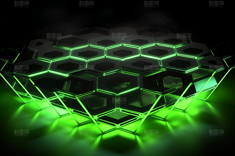 石墨烯网状结构背景