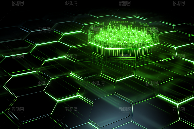石墨烯科技感网状背景