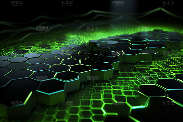石墨烯微观科技感背景