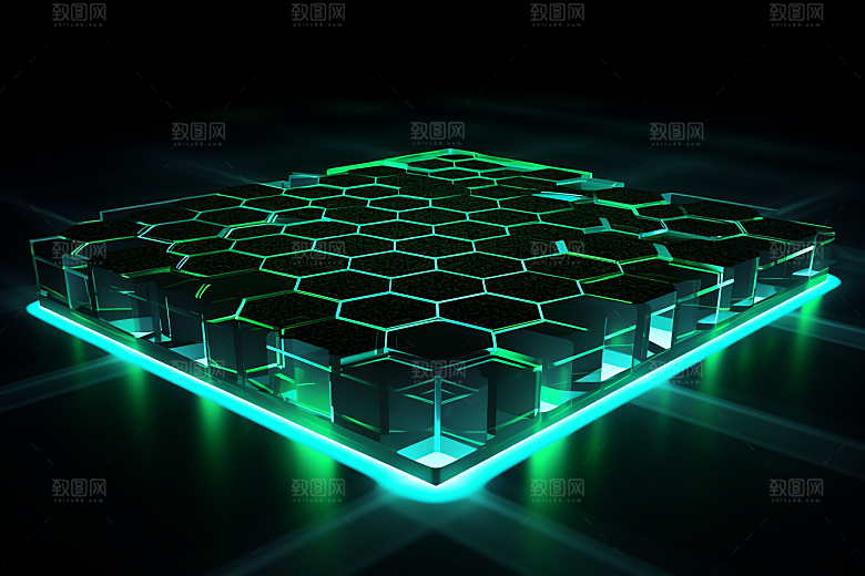 石墨烯抽象科幻背景