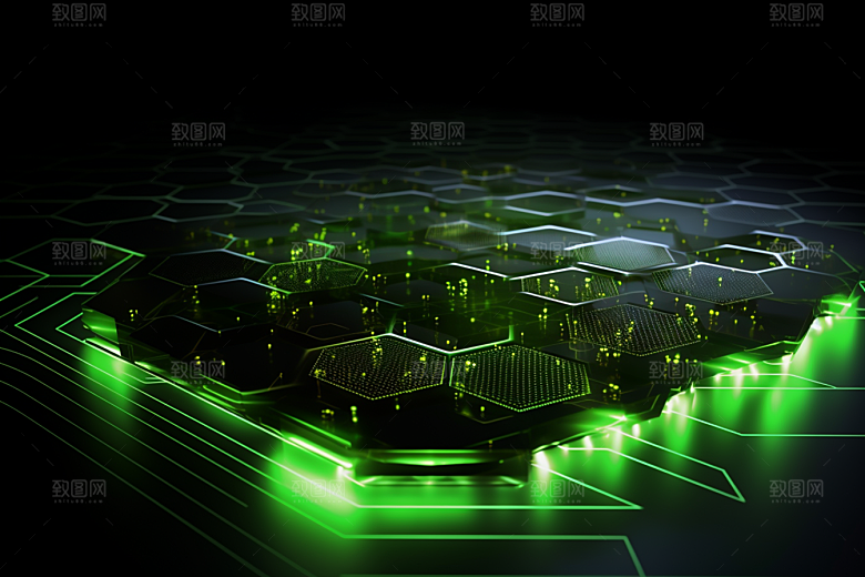 石墨烯科技感元素背景