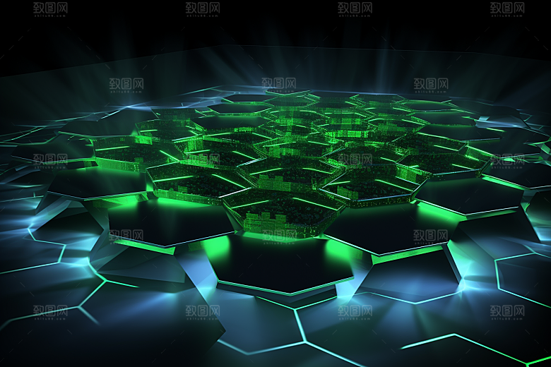 石墨烯化学网状背景