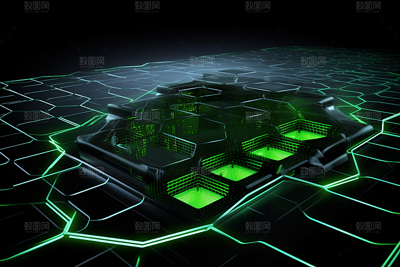 石墨烯科技感物理背景