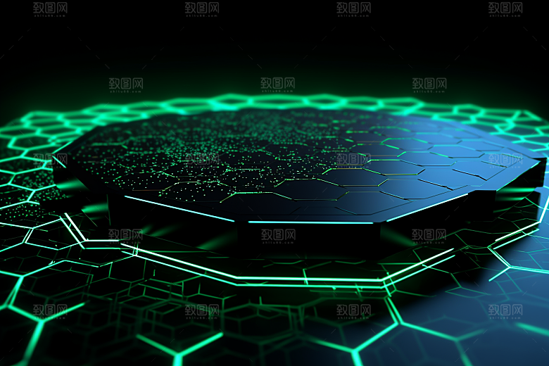 石墨烯科技感结构背景