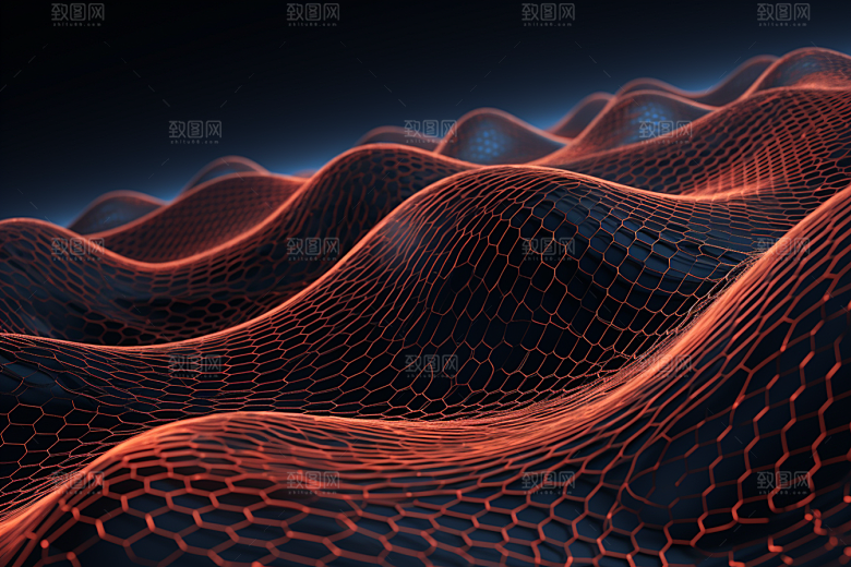 石墨烯网状抽象背景