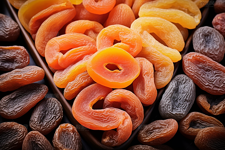 糖霜柿饼传统美食秋冬摄影图