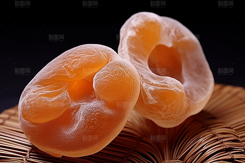 糖霜柿饼传统美食美味摄影图