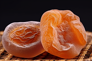 糖霜柿饼传统美食美味摄影图