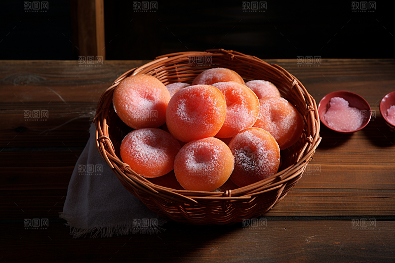 糖霜柿饼美味高清摄影图