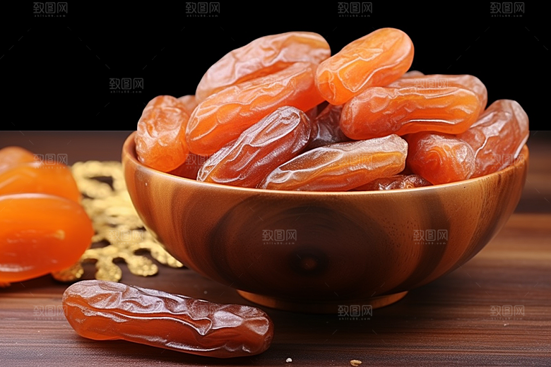 糖霜柿饼高清传统美食摄影图