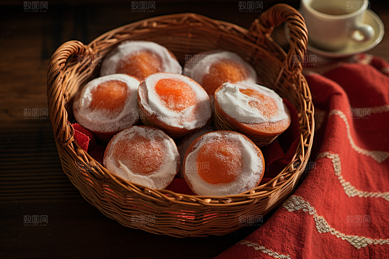 糖霜柿饼秋冬美味摄影图